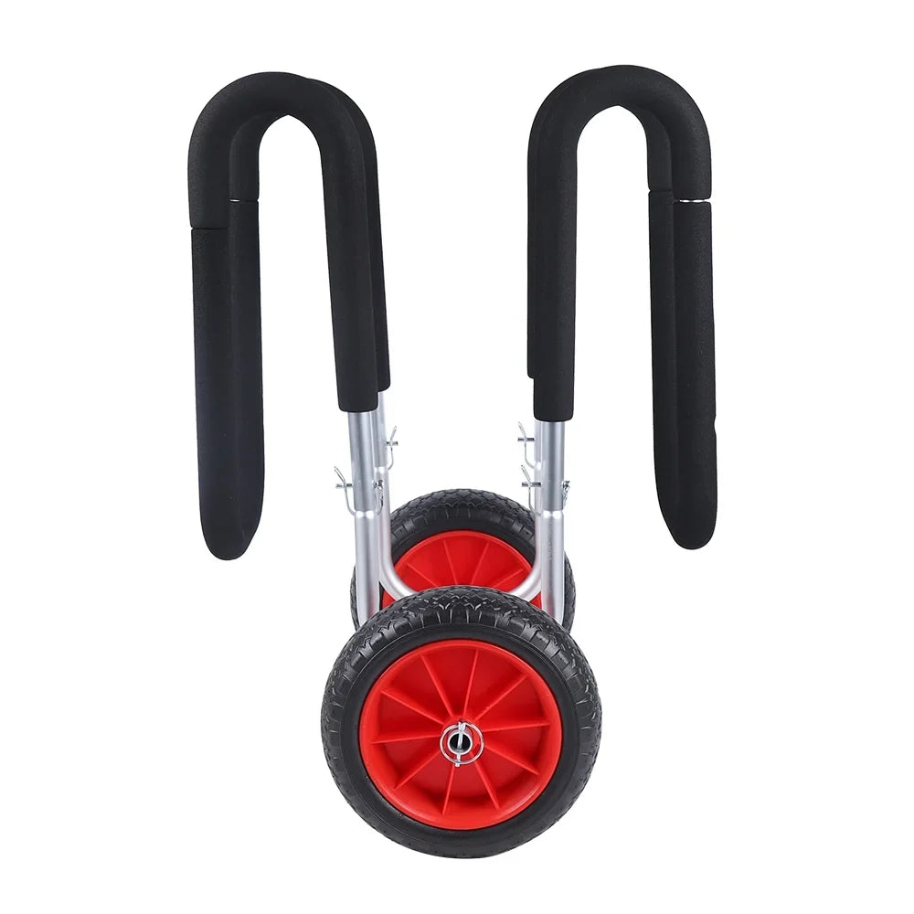 Cart Beach Double Stand-Up Carrier SUP Beach Solid Aviation Board Aluminum Trailer, Surfboard Veneer Wheel Cart, Paddle transportable Cart Airless PU