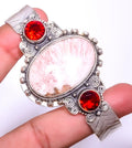 Birthday Jewelry Beautiful 925 Woman Valentine's Day India - T919, Girls Cuff Adst. Silver Bali For & Garnet & Gift, Scolecite Plated Orange Gift,
