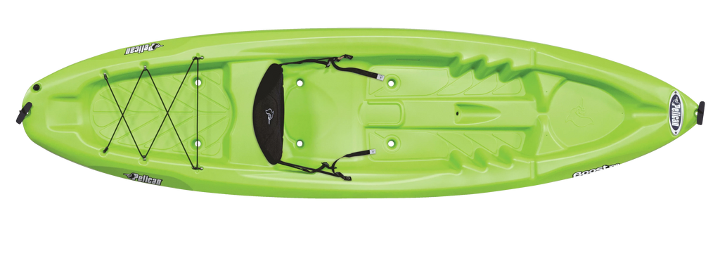 Green Kayak, 10ft Top On Boost Sit 100 Pelican