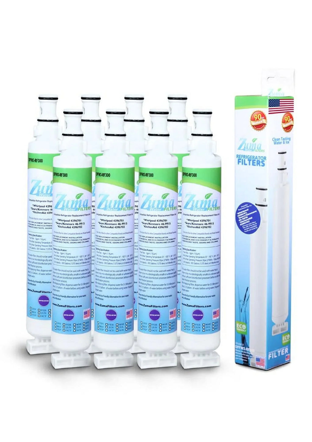 Model OPFW3-RF300 Brand Ice , Filter Water Compatible RWF1021 ZUMA and , U.S.A. # Pack Made - , in 8 Whirlpool® - with