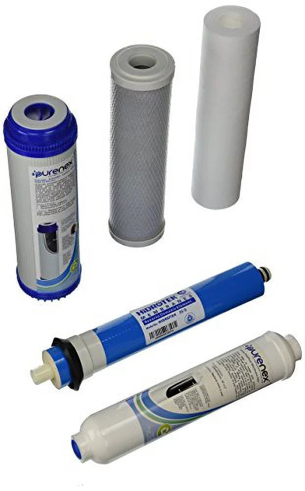 Osmosis 1C-1GAC-1S-1I-1M50 Membrane Inc-Purenex Filter IPW Set RO with Replacement Industries Reverse 50 GPD