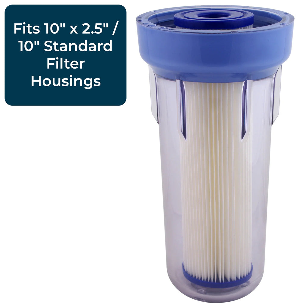 Cartridge, (24 Polyester SpiroPure Pleated 2.5" Filter 10 Micron Pack) x 30