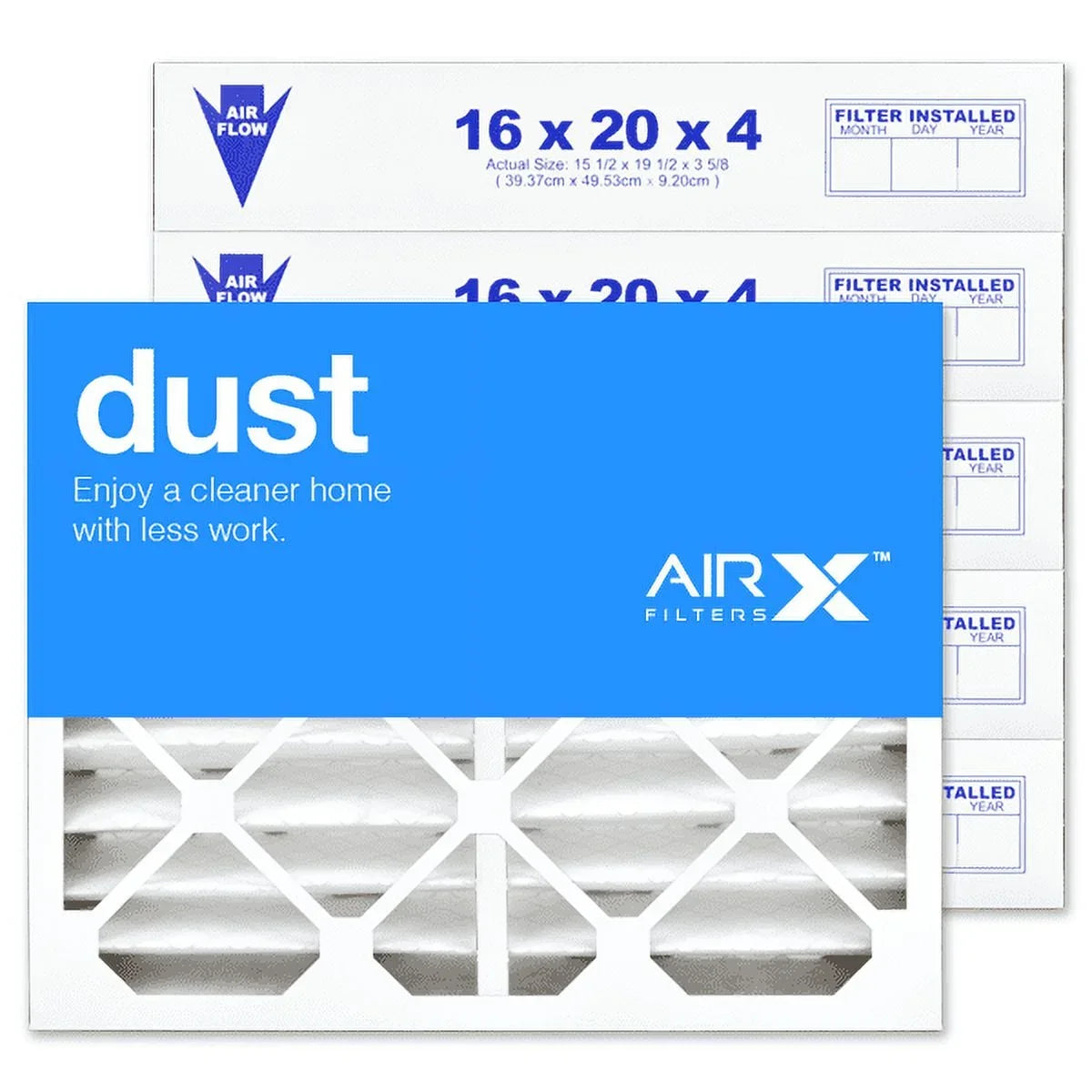 for oxygen Dust 6-Pack, FR1000M-111, AC AIRx MERV Rodgers HVAC Filter Replacement Furnace the USA FR1000M-108 in 16x20x4 8 Made White Filters