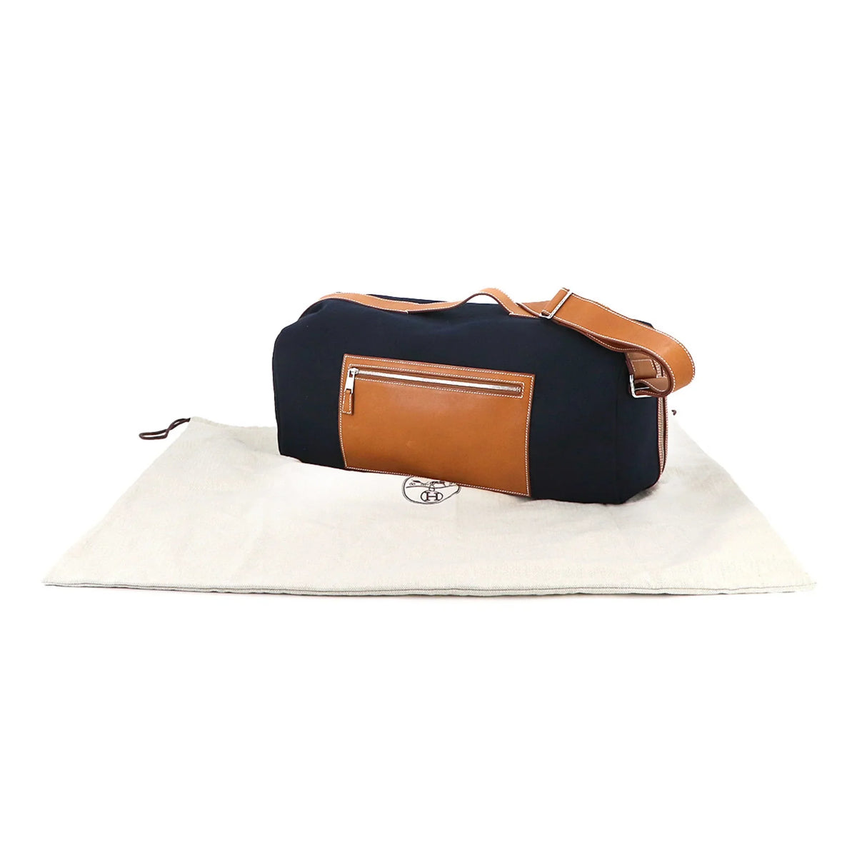 New) Duffel Spudkidskin Hermes Odyssey Gold Canvas Hand (Like Shoulder Marine Tail Gauland 2way Bag Pre-Owned