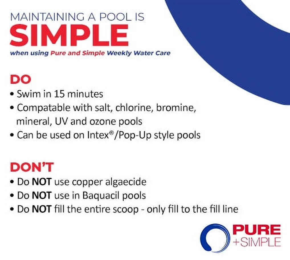Pail - LB Simple + Pools for Care Water Weekly 10 Swimming Pure