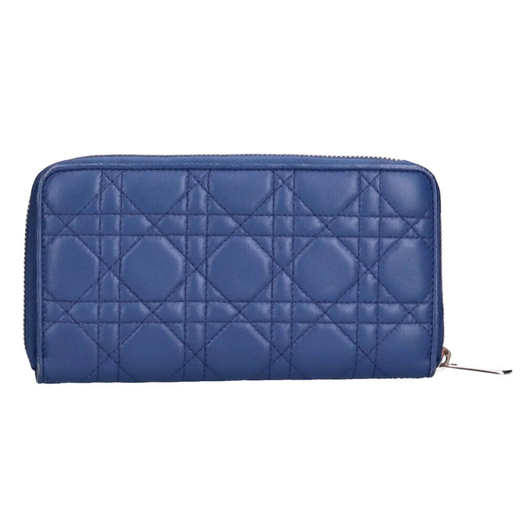 Dior long Pre-Owned Christian wallet (Good) ladies Voyageur lady lambskin