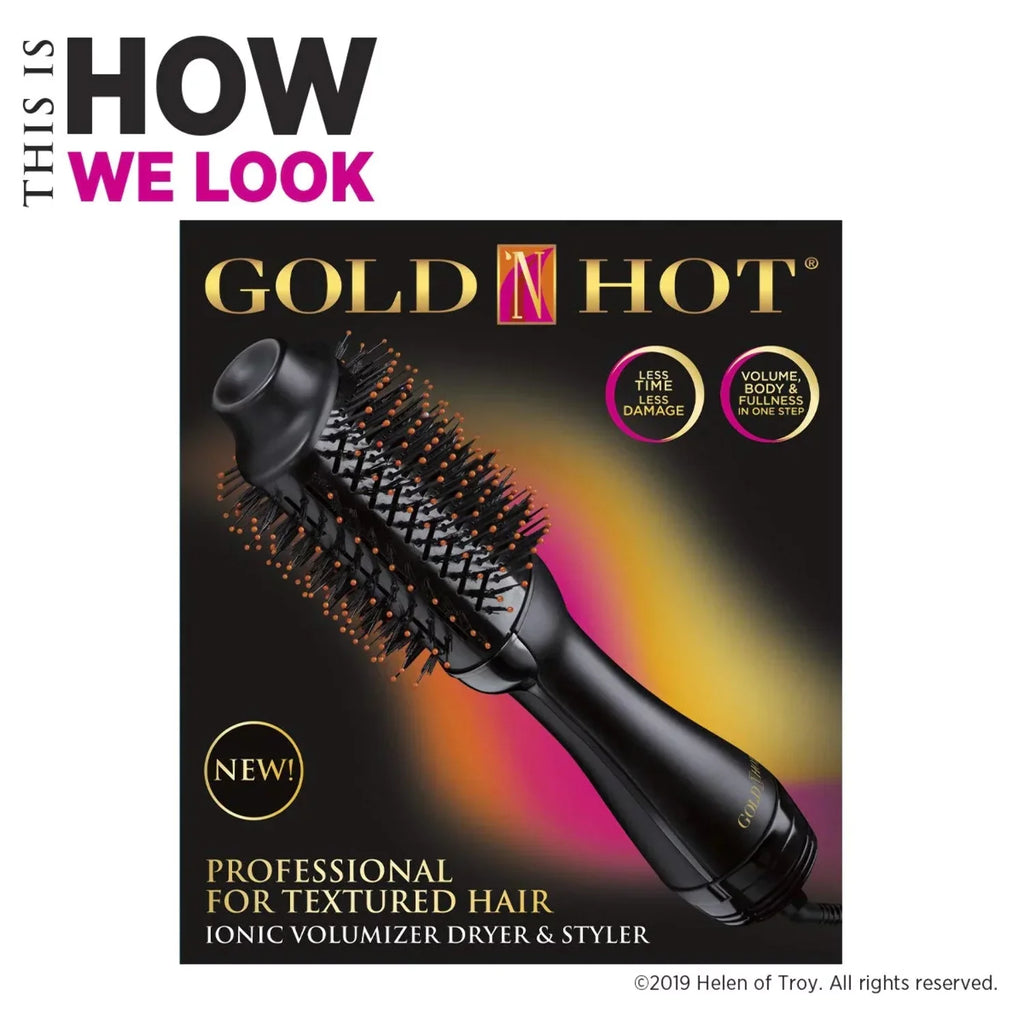Hot For Gold Professional - Hair Ionic Volumizer Dryer Styler N Textured