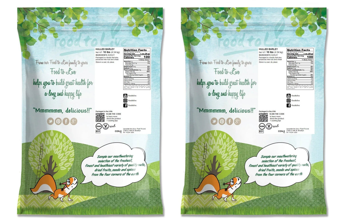 20 Hulled Barley, Pounds to — by — Food Live Vegan Raw,