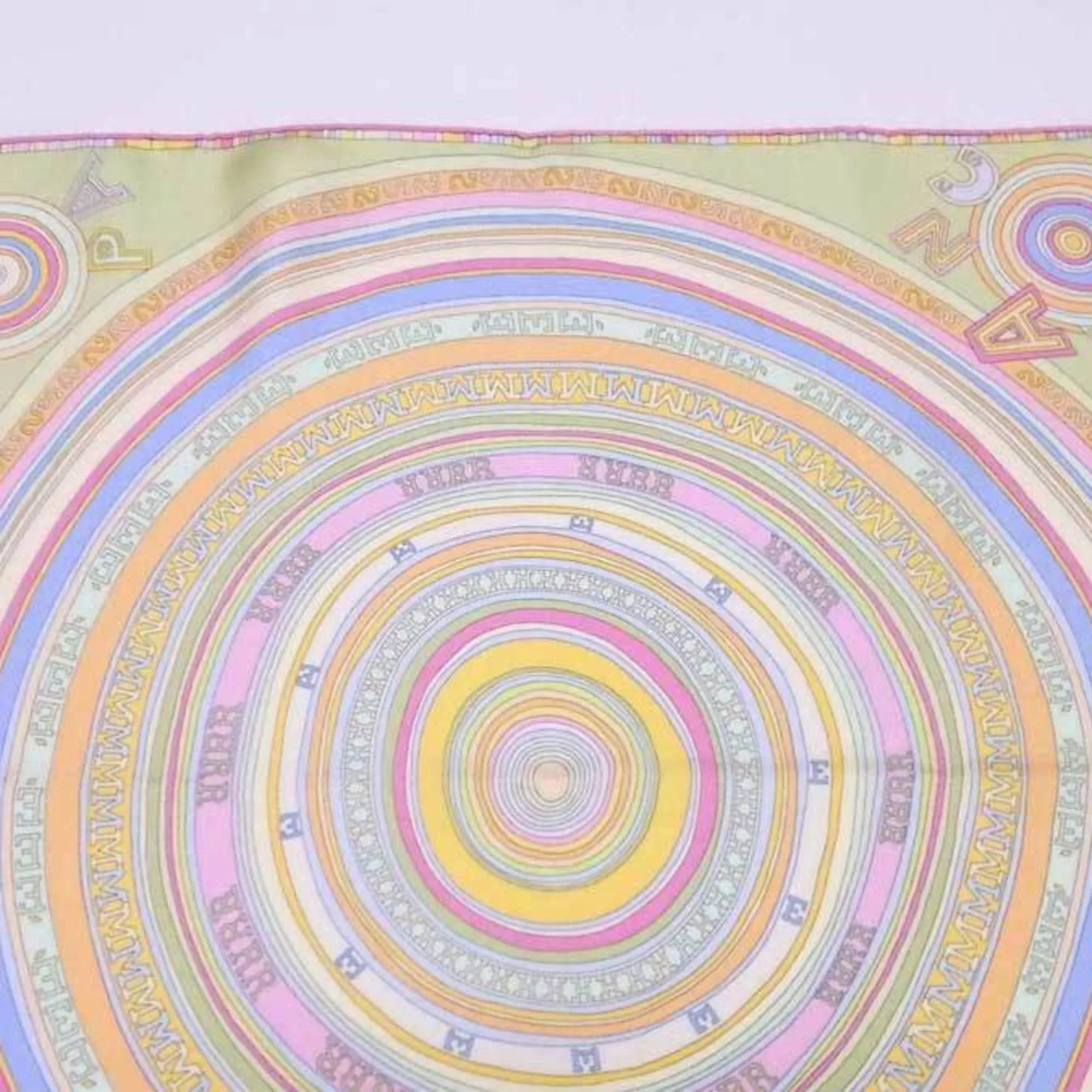 (Good) Multicolor HERMES Women's Silk Carre Pre-Owned Hermes Scarf Petit