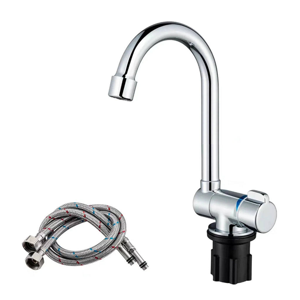 Faucet Hoses Yacht Folding Kitchen Supply Basin with Tap RV Mixer Water Walmeck for Basin
