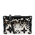 Black/Multicolor Print Crossbody Petite Pre-owned Bag LOUIS Graphic VUITTON Malle Leather