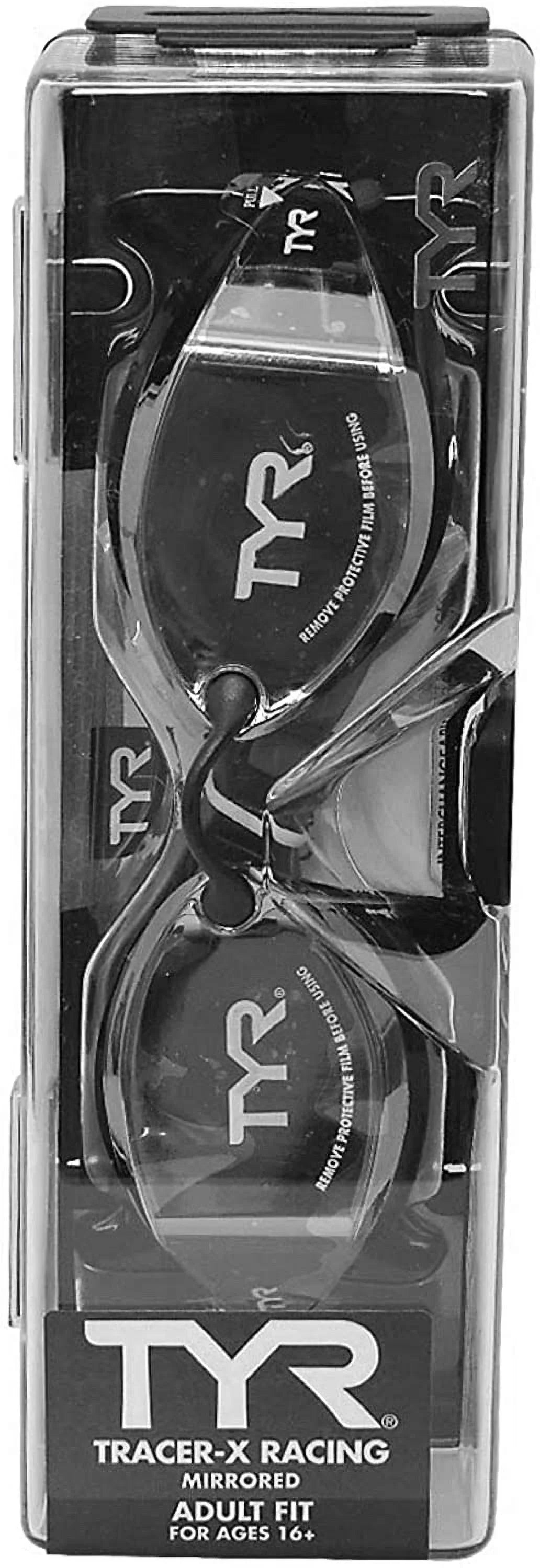 Mirrored Tracer Frame/Silver X Gasket/Silver Lens Goggle BLK Mirror Racing Metallic TYR