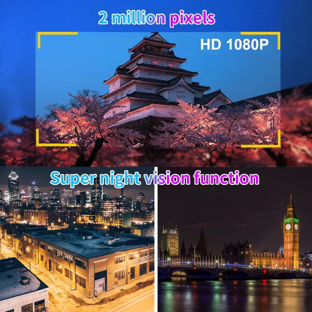 No 1080P VSYSTO & Channels Recording, Cam, G-sensor 2 Front Loop Motorcycle Angle Video Recorder, Camera Wide WiFi Screen HD Dash Rear Vision Driving Night 130°