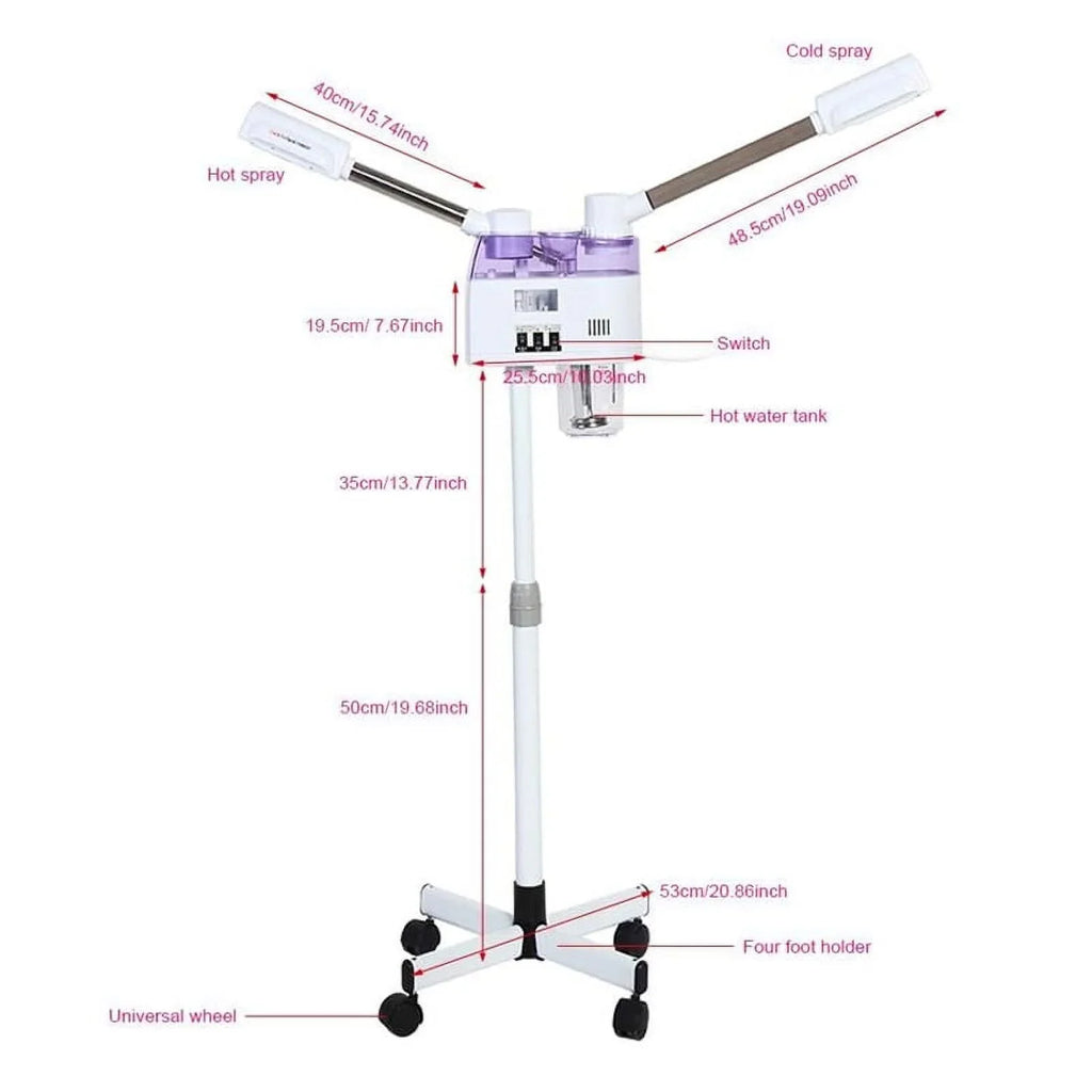 Care Device Ozone Spray EU/US Sparyer 2 Plug Spa Ion 1 Beauty and Hot Machine Cold Skin 110/220V Steaming Home in Facial Steamer