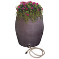 Water Design – Planter, Barrel – Hose Whiskey – 50-Gallon Flatback Includes Brown Rescue Outlet Rain Rain Diverter,