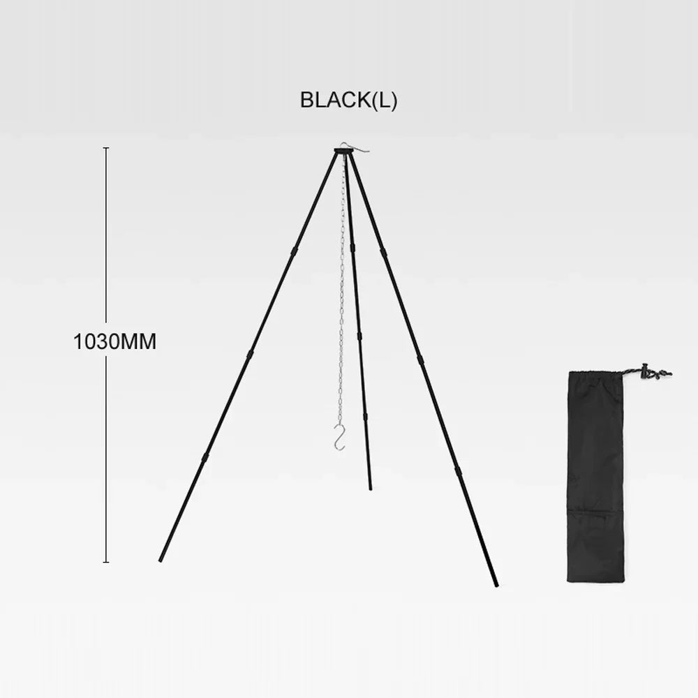 Tripod Detachable Stand Folding Picnic mobile Camping Arealer Bracket BBQ Bonfire Rack Alloy Hung Campfire for Pot Aluminum