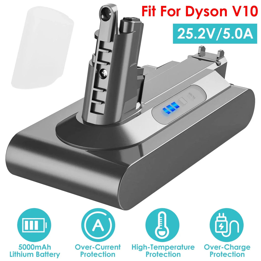 Fluffy Absolute for Battery V10 V10 Cyclone Replacemen Dyson 25.2V 5.0Ah iMounTEK Li-ion Compatible SV12 with Battery 5000mAh