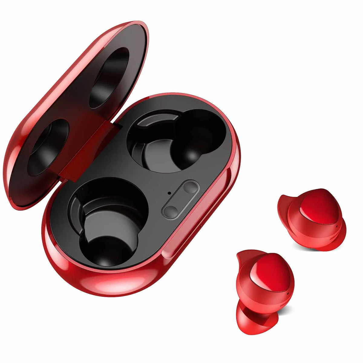(Charging Buds With True Case Wireless Red For Blackview Earbuds P6000 Street Cancelling UrbanX Bluetooth Plus Noise Active Included)