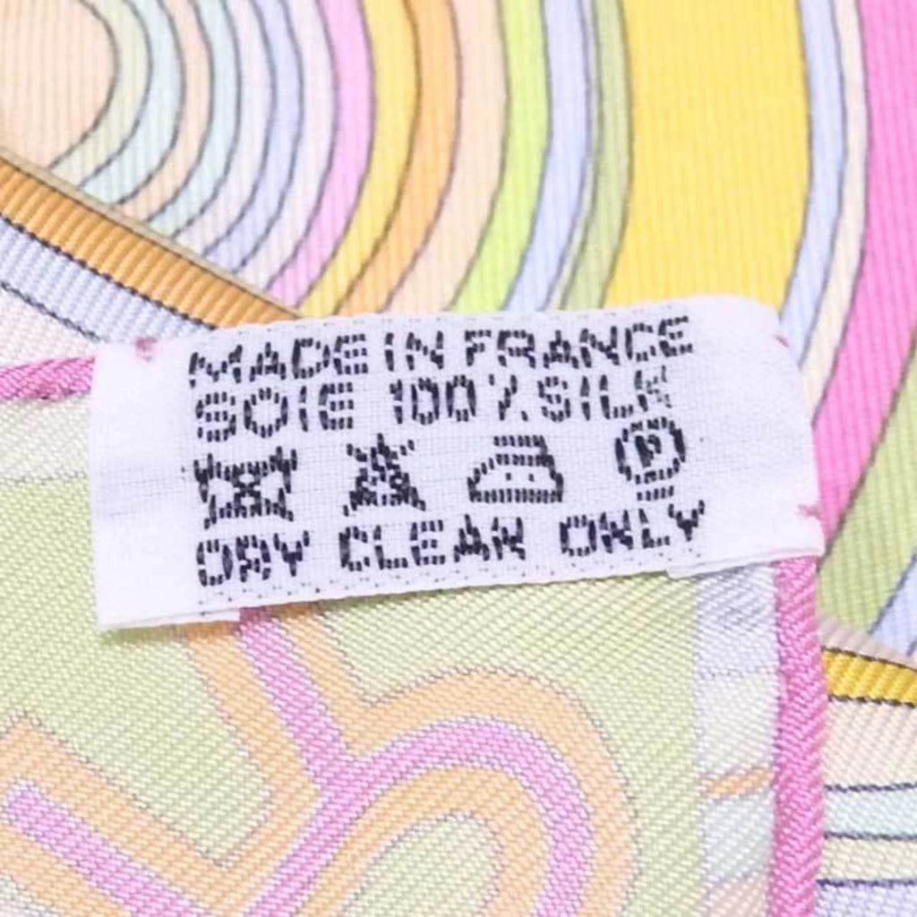 (Good) Multicolor HERMES Women's Silk Carre Pre-Owned Hermes Scarf Petit