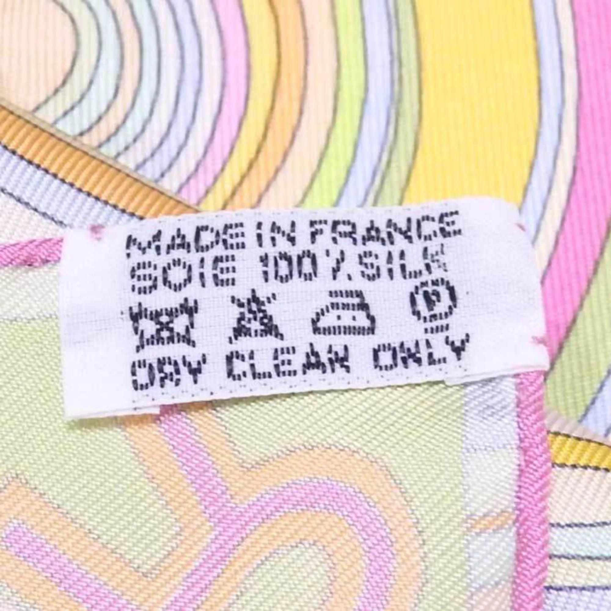 (Good) Multicolor HERMES Women's Silk Carre Pre-Owned Hermes Scarf Petit