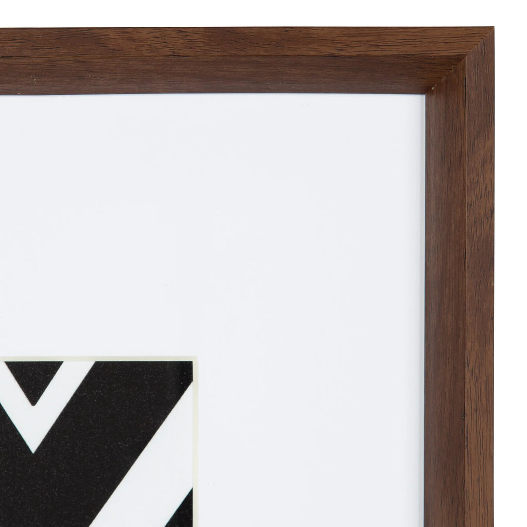 Kate Display Walnut Calder Laurel Framed Abstract Mid-Century of Decor for 6, Wall Art Prints, Modern and Set Brown,