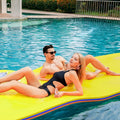 Outdoor Water XPE Water Pad 3' Tear-Resistant Pad Mat, River Lake Foam 3-Layer x Water Floating 9' Activities, Pool Ocean Floating Yellow for Magshion Lily