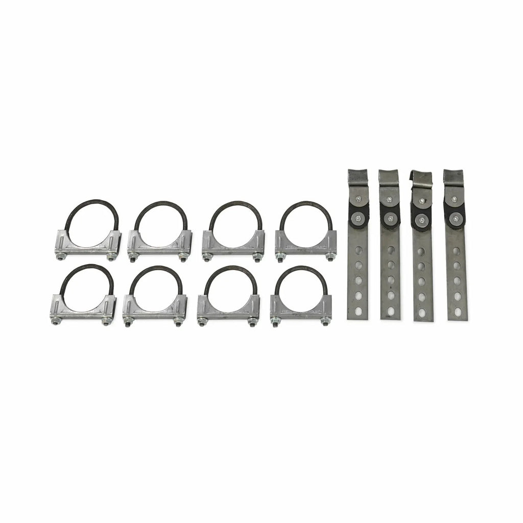 B 2.5" Exhaust Car Exit Dual 62-74 Mopar Body Rear Kit Tip SW 2 Chamber