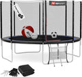 Hop-Sport Trampolina Ogrodowa – Komplet Trampoliny Z Podwójnymi Nogami W Kształcie Litery "U", Zewntrzną Siatką, Matą Do Skakania, Drabinką Ora Dodatk