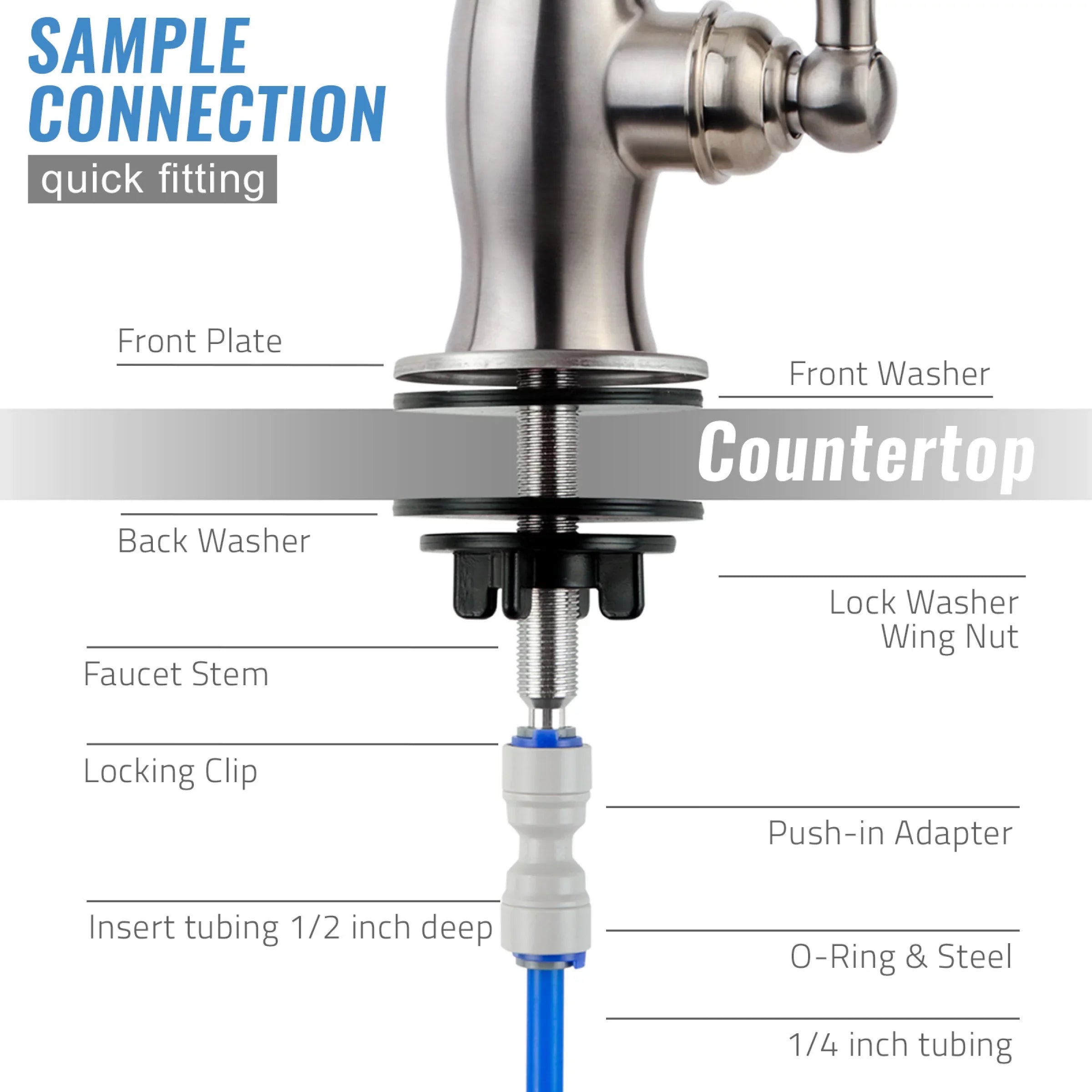 Bar High Wine Reverse Sink RO Drinking Water, Contemporary iSpring Heavy Osmosis, GK1-AW Faucet, Kitchen Duty Spout Antique