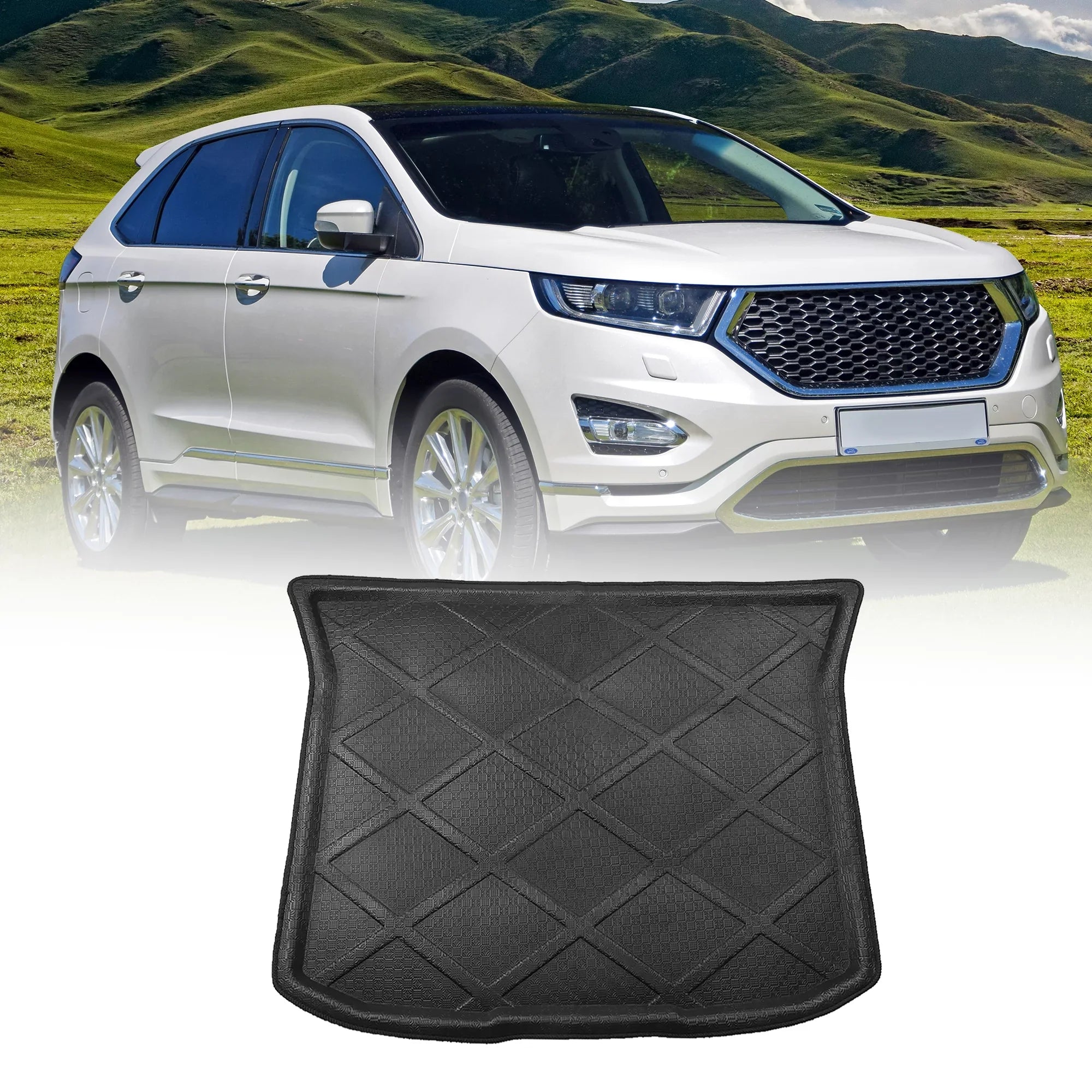 Cargo Waterproof 2007-2014 Black Ford for Bargains Floor Mat Boot Unique Trunk Tray Liner Edge Rear