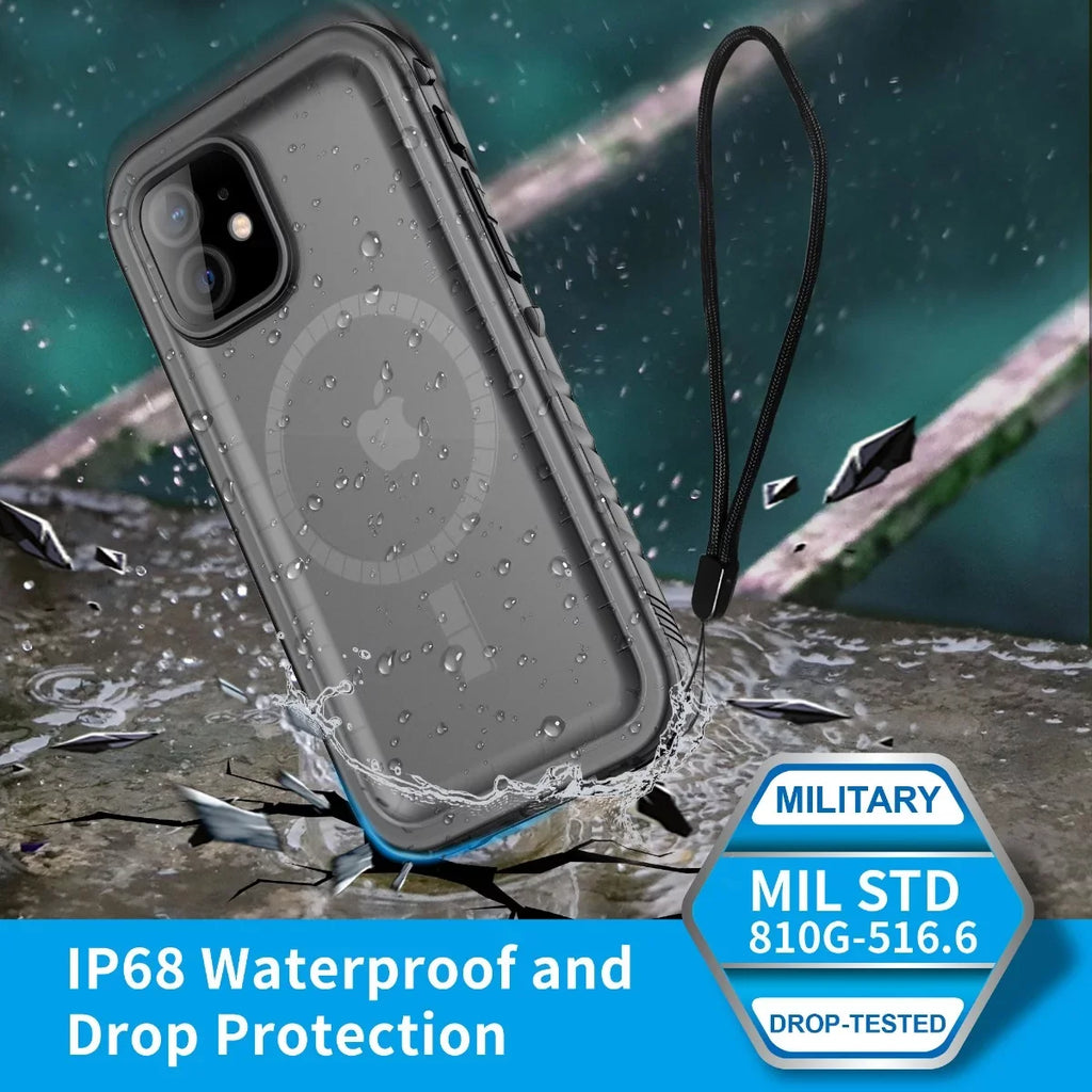 12 12, Swimming MagSafe Underwater with SPORTLINK Diving iPhone Pro Waterproof Support Case for