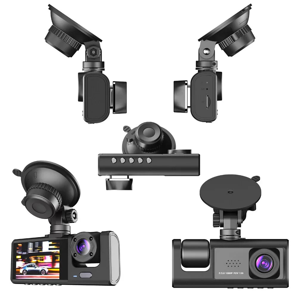 Loop Driving Lock One-Key Recorder Recording Inside Dashcam Night-Vision Camera Support Camera Dash DVR WiFi Front Screen 1080P & Inch & Rear version 2