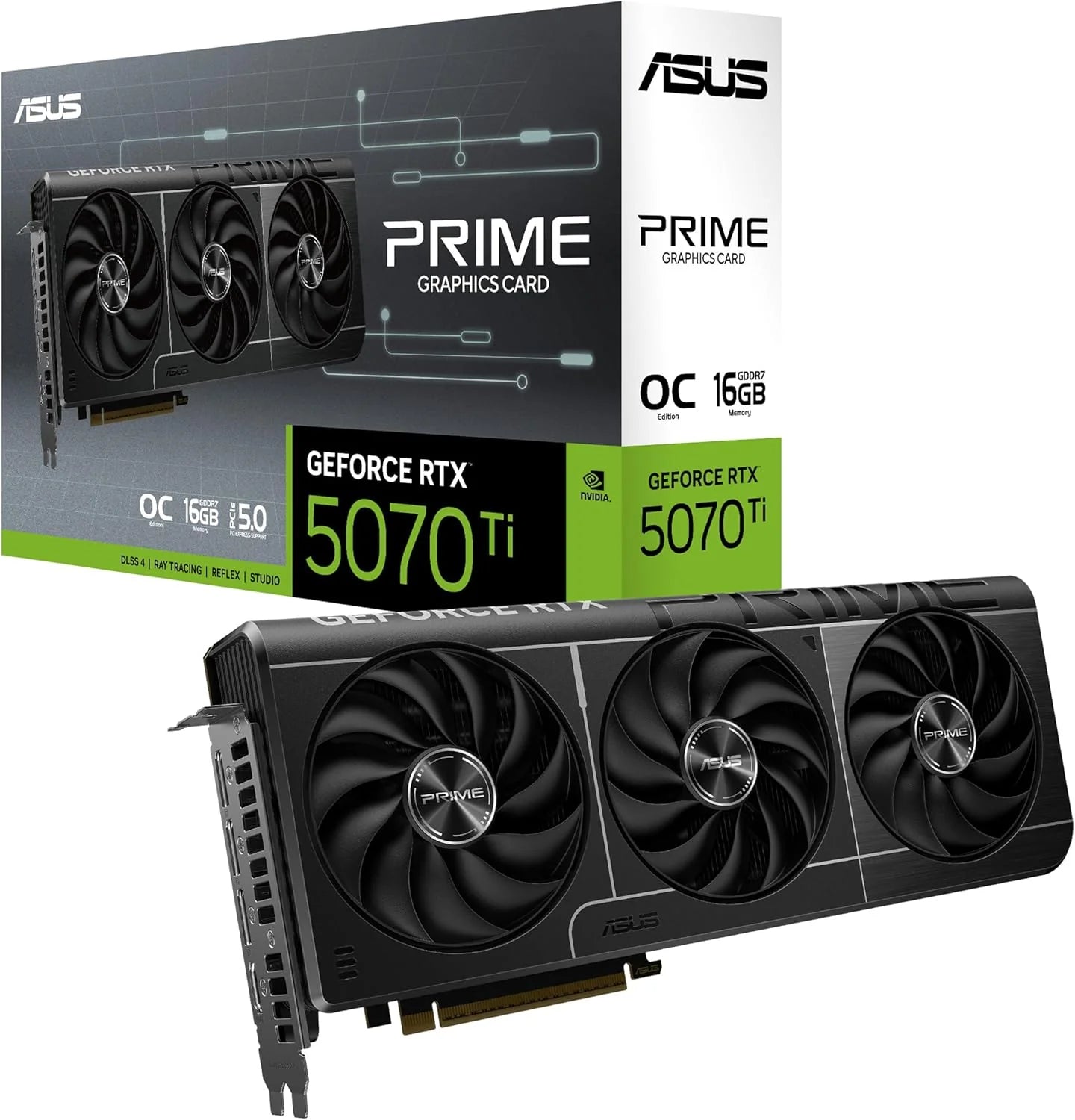 Asus Geforce Rtx 5070 Ti Prime Oc (16 Gb Gddr7/Pci Express 5.0/Mhz/28000Mhz)(Oc Edition)