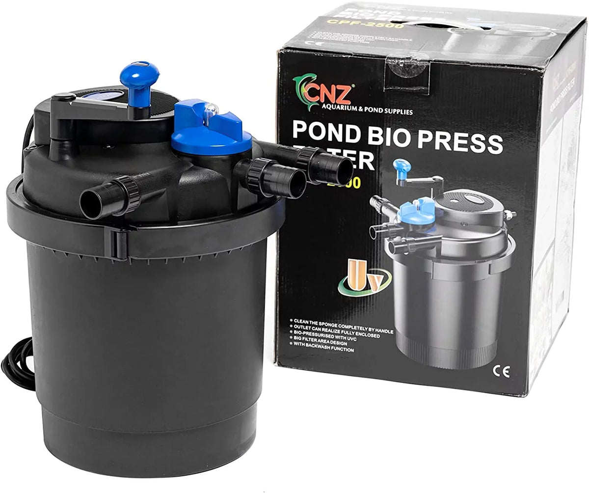 CPF-2500 Bio 13w Up Pressure 1600 Pond gallons with to Filter CNZ Clarifier,