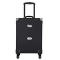 Rod Cosmetic Handle, Makeup Removable 4 Trolley Case Black Wheels, Rolling Train with Luggage Travel Case, Pull Spinner Mirror and