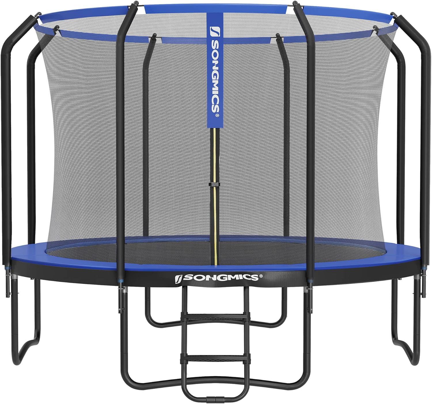Songmics Trampolina Ø 366 Cm, Trampolina Ogrodowa Dla Dzieci Z Siatką Zabezpieczającą, Drążki O Wysokości 180 Cm, Osłona Krawędzi, Drabinka, Rama Stal