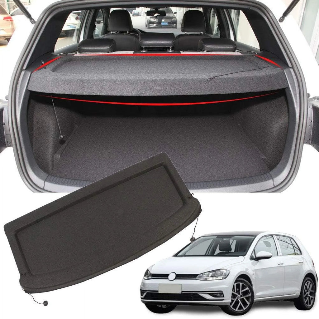 GTI 7 Volkswagen Rear 2019 Black GTI Fit Non-retractable Accessory, Cargo Cover Trunk 2015 VW 2016 Privacy Golf 7 Luggage 2018 Hatchback GOLF Shade 2017 2015-2019 for