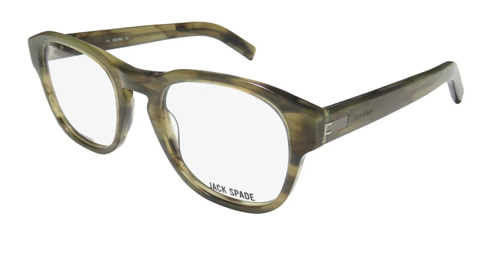 FRAME 48-20-140 NEW FRAME DEMO SPADE STRIATED LENSES FULL-RIM NAME AUTHENTIC OLIVE FREEMAN COLLECTIBLE BRAND DESIGNER JACK EYEGLASSES/EYEGLASS MENS/WOMENS