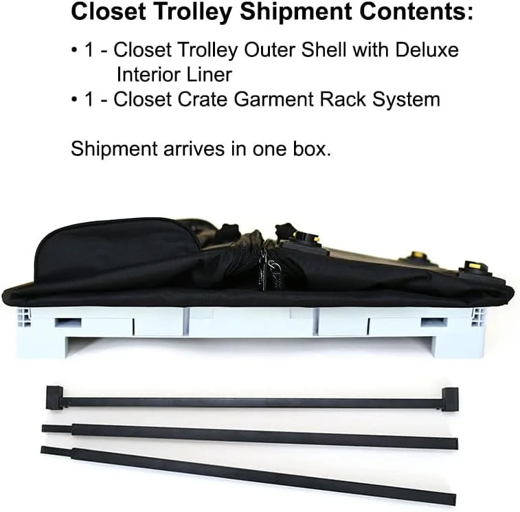 Collapsible BLACK YFbiubiulife - w/No-Lean Rack Rolling Garment Bag Dance