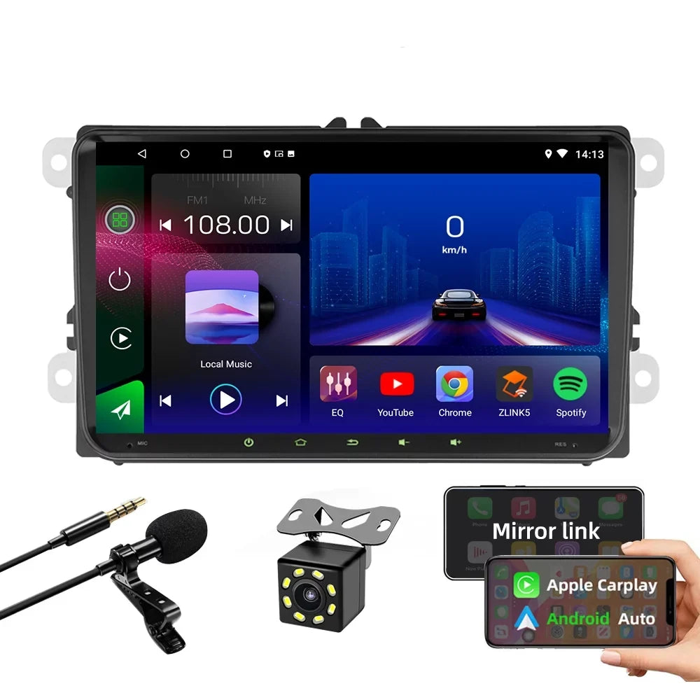 inch 9 Apple Auto Android Carplay BT Backup Polo Camera Car RDS WiFi Navigation Tiguan for VW Passat Volkswagen GPS with Golf DSP FM with Jetta JMANCE Android