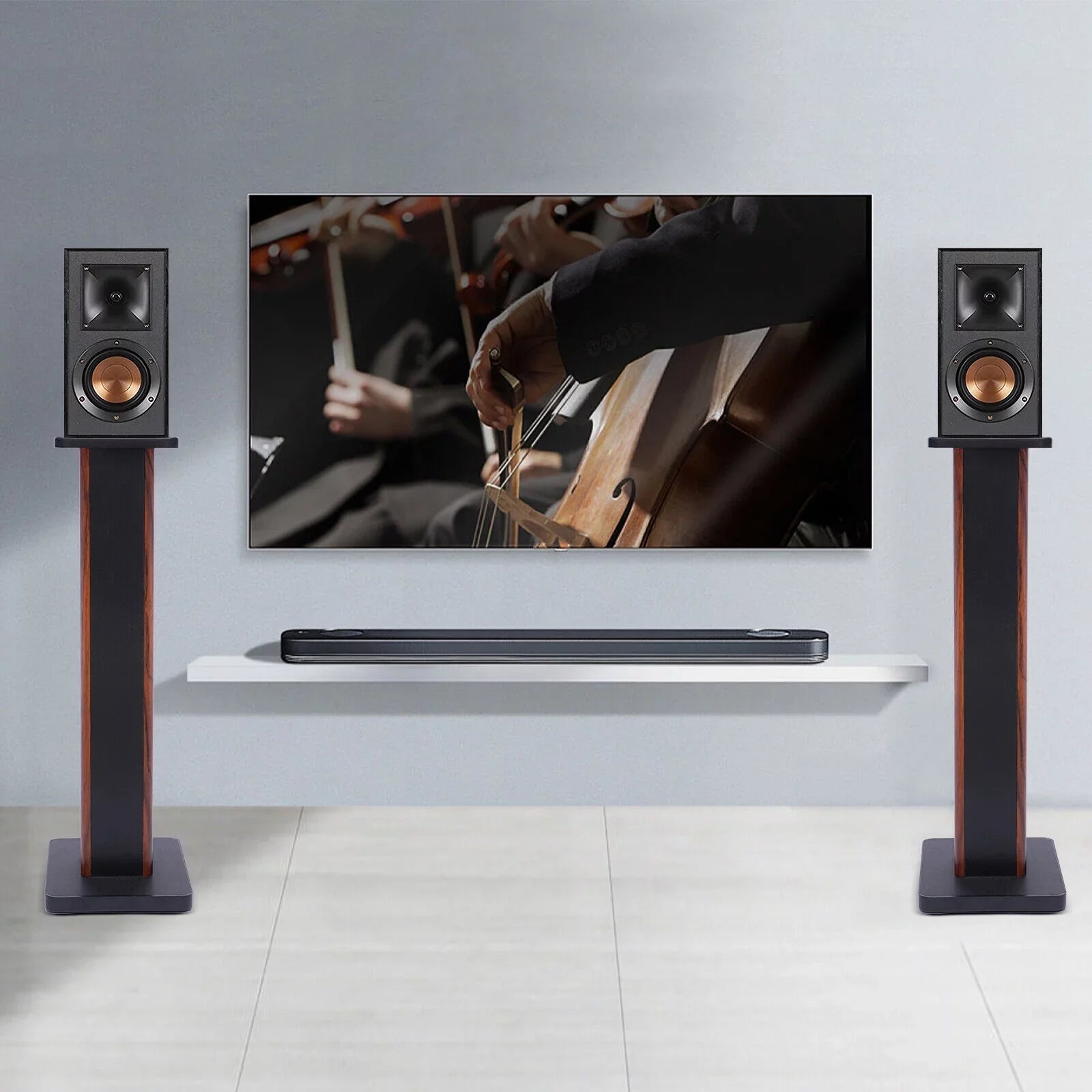 Theater Studio Stands Holder 2x28" Speaker Monitor Speaker Stand Multimedia Home