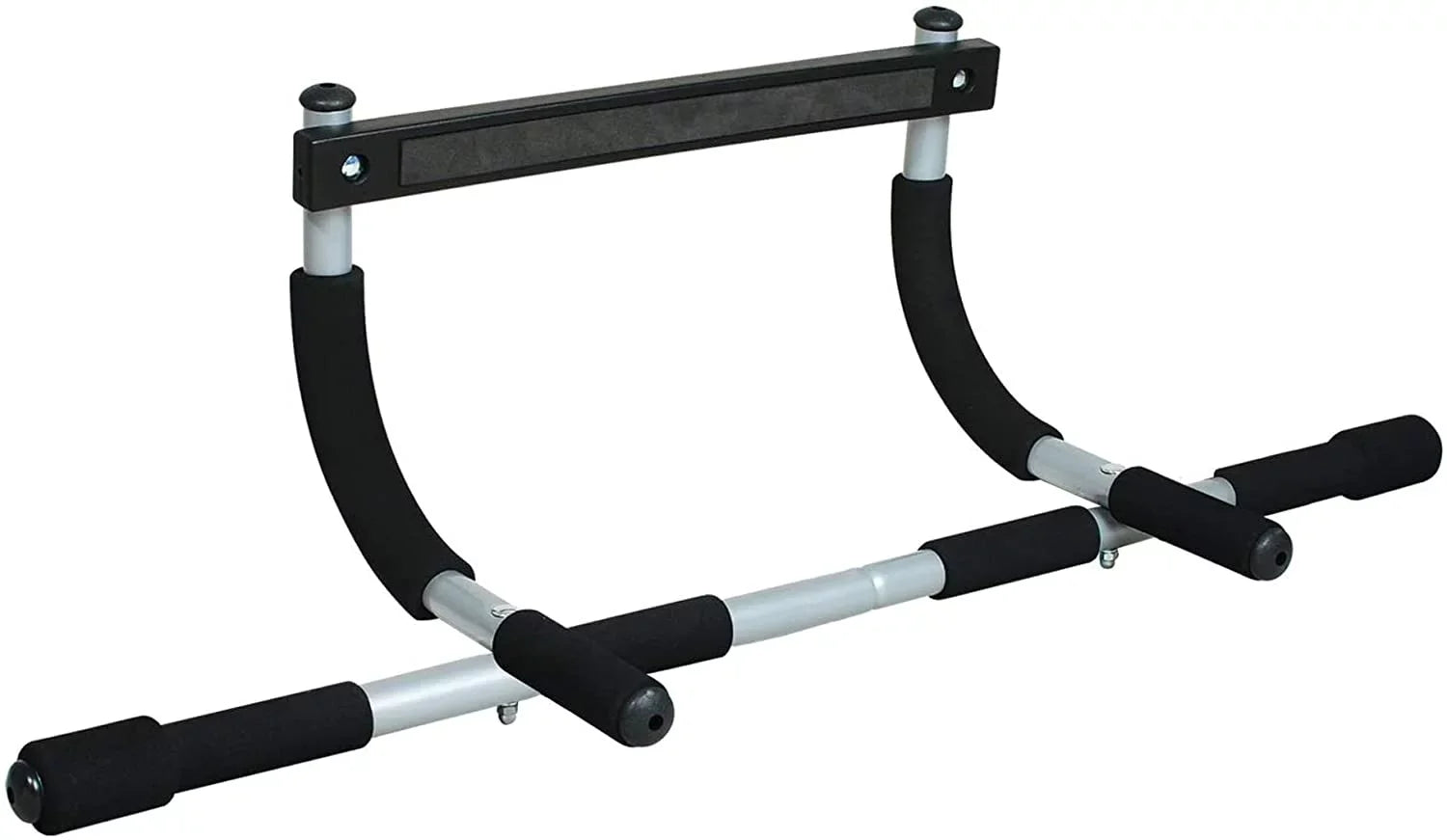 Pull - Locking, Iron Screws Gym Workout Equipment Delaman Upper Bar transportable Chin-up Bars Up No for Training & Bar, Fitness Home Adjustable Width Doorway, for Total Body Horizontal Frame Door Exercise