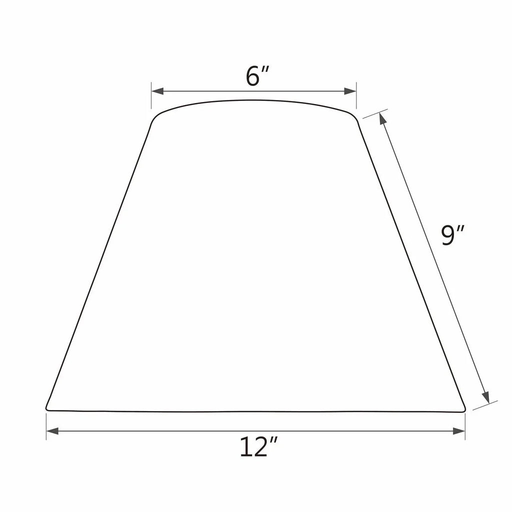32030 Construction Transitional (6" in Creative x wide Aspen Lamp 12" Shade 12" x Hardback Empire 9") Ivory, Spider Shape