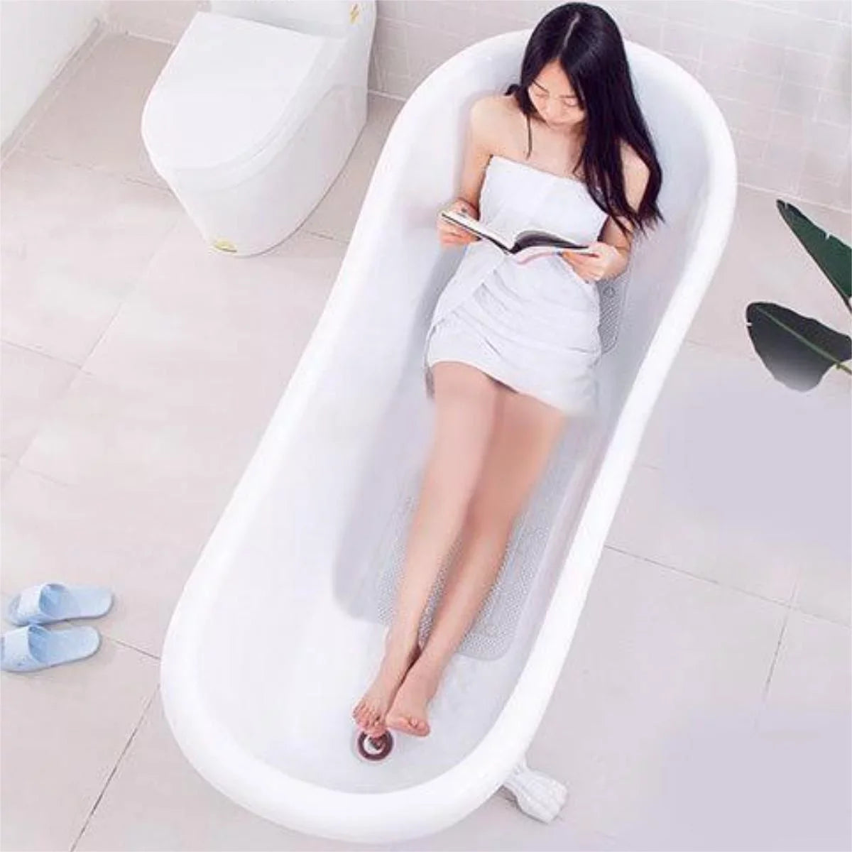 Mat Non-Slip Gemdeck Pillow Body Spa Cushion, Bathtub Bath Pillow Full Bath inch 49×14