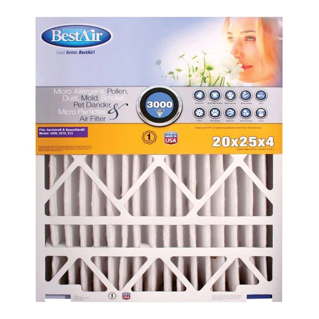 pack x 25 Filter- 2 x 20 in. Pleated oxygen of 4