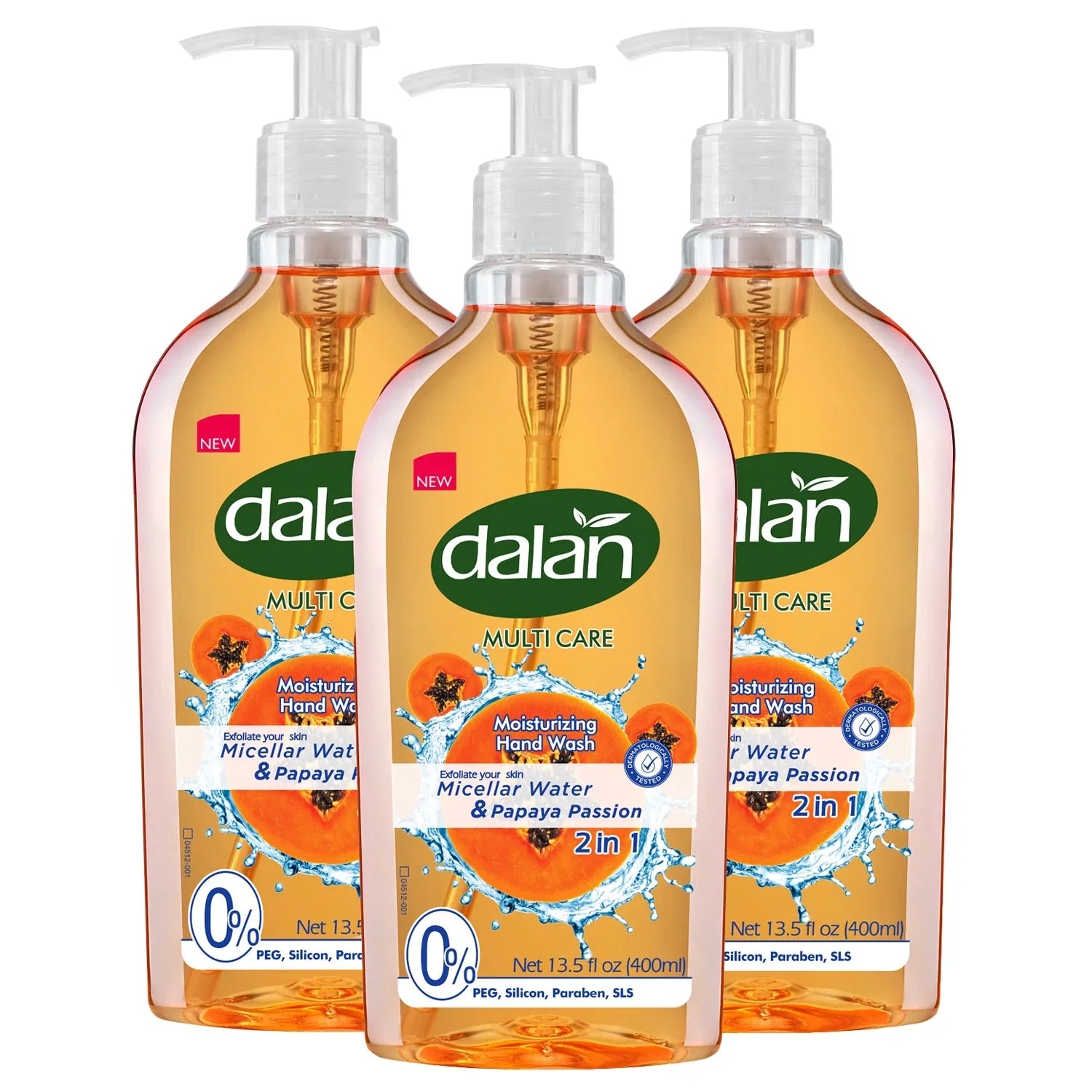 Liquid Papaya 400ml Soap Micellar Water of Multicare Dalan with 3) & (Pack