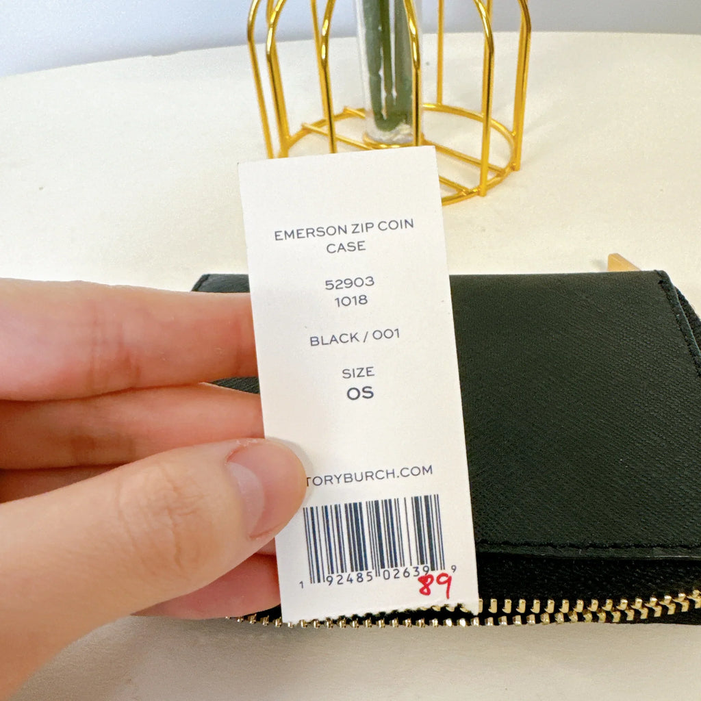 52903 IN Case Wallet Emerson Burch Zip Black Coin Tory