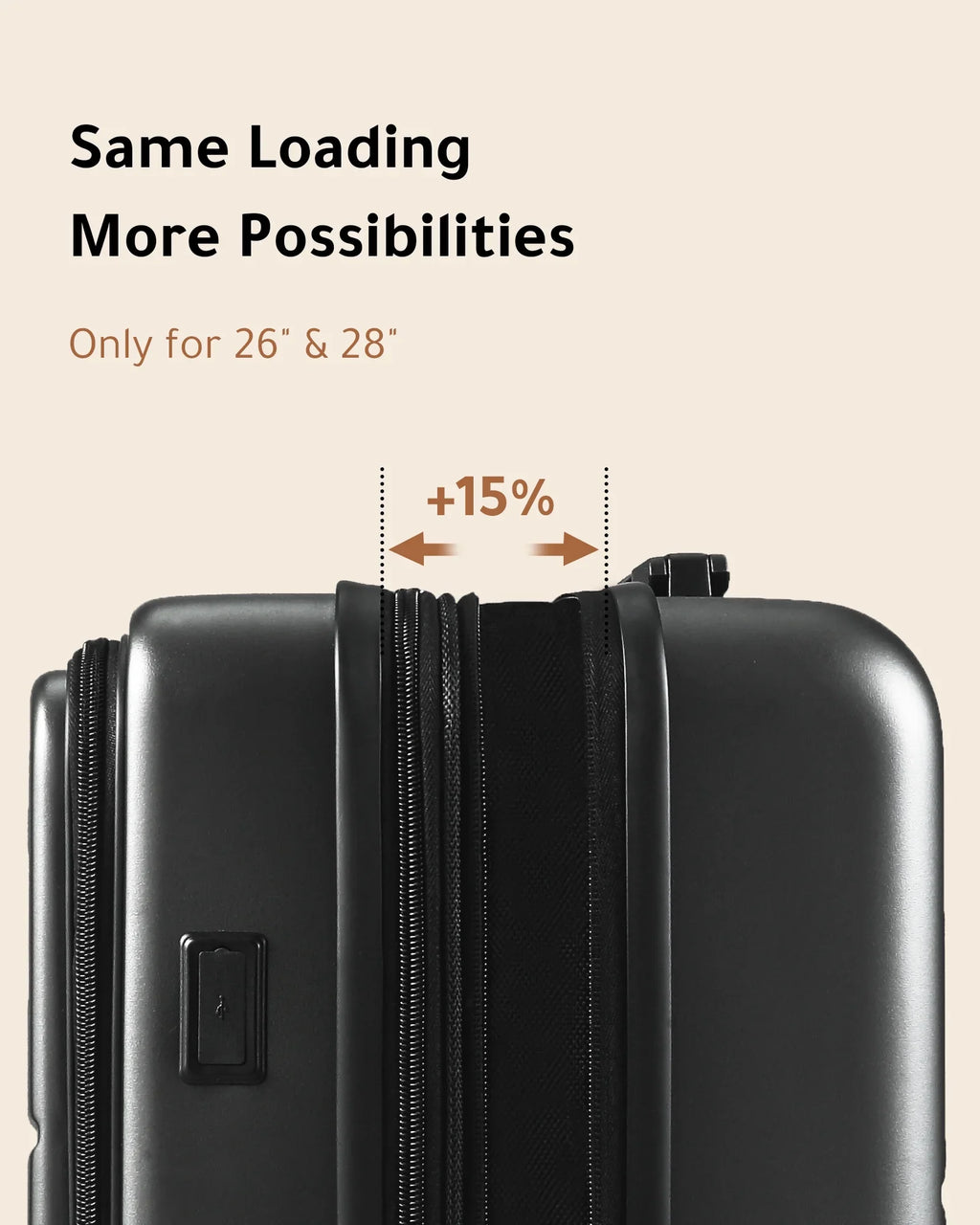 on Hardshell with Carry Front USB Luggage, Port Pocket and LUGGEX Expandable Suitcase