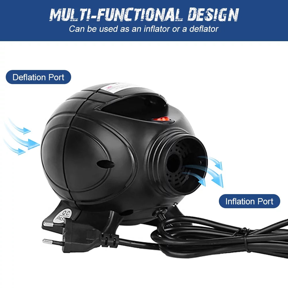 Anself Nozzles Pool Electric 3 Bed Pump Inflator Float oxygen for oxygen 800W Inflatables movable with Deflator