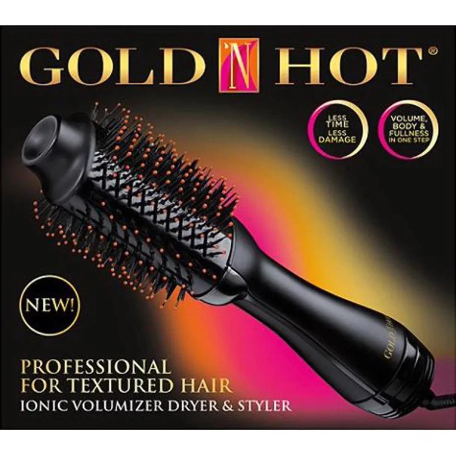Hot For Gold Professional - Hair Ionic Volumizer Dryer Styler N Textured